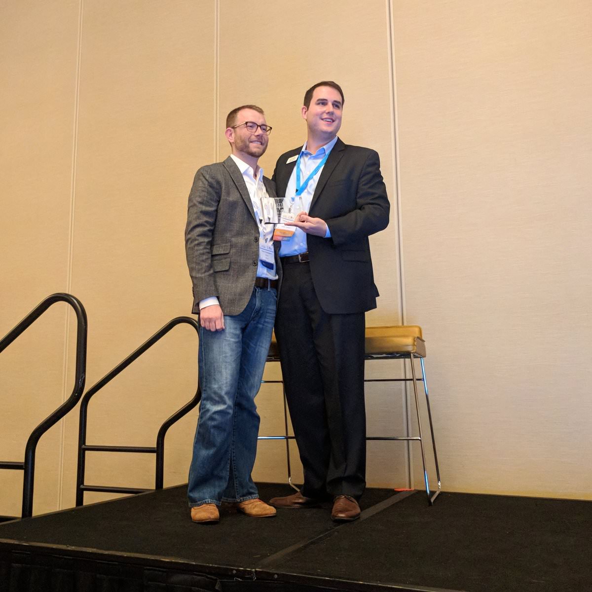 Picture of person receiving award