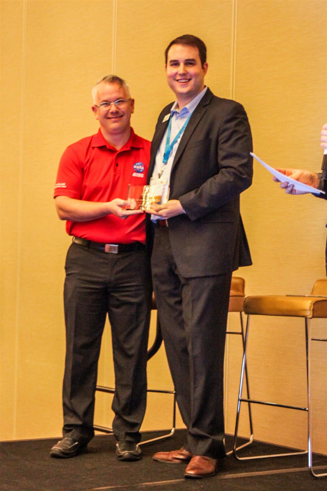 Image of person receiving award